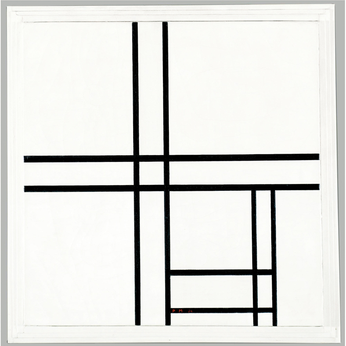  皮特·蒙德里安 Piet Mondrian ——黑白双色线条1